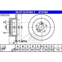 Bremsscheibe | ATE (24.0112-0164.1)