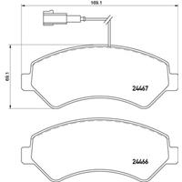 Remblokkenset, schijfrem BREMBO, u.a. für Fiat, Citroën, Peugeot