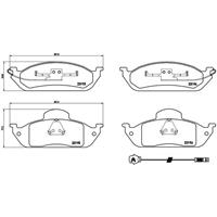 Remblokkenset, schijfrem BREMBO, u.a. für Mercedes-Benz