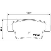 Remblokkenset, schijfrem BREMBO, u.a. für Fiat, Abarth