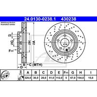 Bremsscheibe | ATE (24.0130-0238.1)