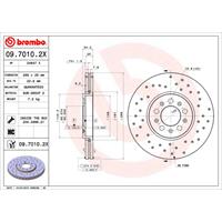 Remschijf BREMBO XTRA LINE BREMBO, Remschijftype: Geperforeerd / Geventileerd, u.a. für Skoda, Seat, Audi, VW