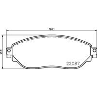 Remblokkenset, schijfrem BREMBO, u.a. für Opel, Renault, Fiat, Nissan, Vauxhall