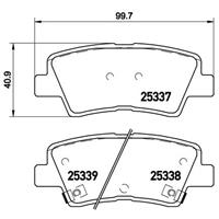 Remblokkenset, schijfrem BREMBO, u.a. für KIA, Hyundai, Ssangyong