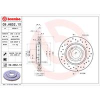 Remschijf BREMBO XTRA LINE BREMBO, Remschijftype: Geperforeerd / Geventileerd, u.a. für VW, Seat, Audi, Skoda