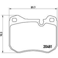 Remblokkenset, schijfrem BREMBO, u.a. für Porsche