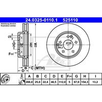 Bremsscheibe 'PowerDisc' | ATE (24.0325-0110.1)