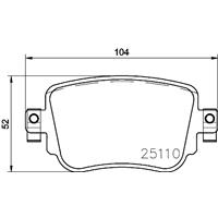 Remblokkenset, schijfrem BREMBO, u.a. für VW, Skoda, Audi, Seat