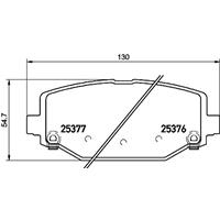 Remblokkenset, schijfrem BREMBO, u.a. für Fiat, Lancia, VW, Dodge, Chrysler