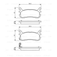 BOSCH Bremsbeläge 0 986 494 482 Bremsklötze,Scheibenbremsbelag MAZDA,MX-5 II NB,MX-5 I NA