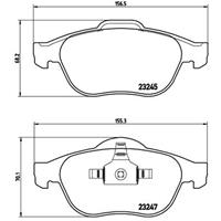 Remblokkenset, schijfrem BREMBO, u.a. für Renault