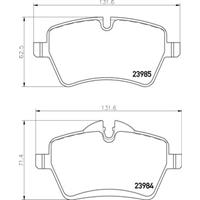 Remblokkenset, schijfrem BREMBO, u.a. für Mini