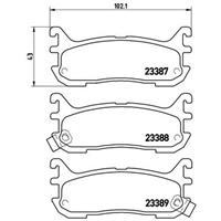 Remblokkenset, schijfrem BREMBO, u.a. für Mazda