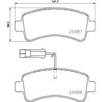 Remblokkenset, schijfrem BREMBO, u.a. für Fiat, Citroën, Peugeot