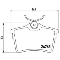 Remblokkenset, schijfrem BREMBO, u.a. für Citroën, Peugeot