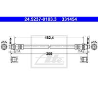 ATE Bremsschläuche VW,AUDI,SKODA 24.5237-0183.3 4E0611775F,8D0611775E,8E0611775 Bremsschlauch