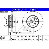 Bremsscheibe Vorderachse ATE 24.0121-0113.1