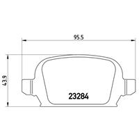 Remblokkenset, schijfrem BREMBO, u.a. für Opel, Vauxhall