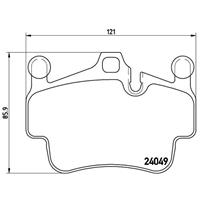 Remblokkenset, schijfrem BREMBO, u.a. für Porsche