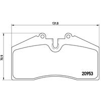 Remblokkenset, schijfrem BREMBO, u.a. für Porsche