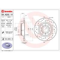 Remschijf BREMBO XTRA LINE BREMBO, Remschijftype: Geperforeerd, u.a. für VW, Seat, Audi, Skoda