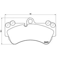 Remblokkenset, schijfrem BREMBO, u.a. für Porsche, Mercedes-Benz, VW