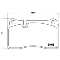 Remblokkenset, schijfrem BREMBO, u.a. für VW