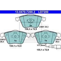 Remblokkenset, schijfrem ATE Ceramic ATE, u.a. für VW, Seat, Audi, Skoda