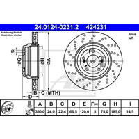 Bremsscheibe | ATE (24.0124-0231.2)