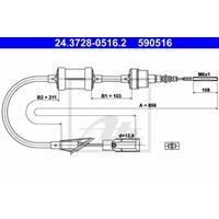 Seilzug, Kupplungsbetätigung | ATE (24.3728-0516.2)