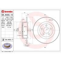 Remschijf COATED DISC LINE BREMBO, Remschijftype: Massief, u.a. für Chrysler, Dodge