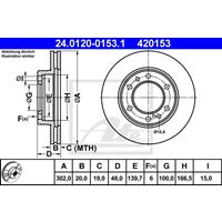 ATE Bremsscheiben 24.0120-0153.1 Scheibenbremsen,Bremsscheibe TOYOTA,LAND CRUISER PZJ7_, KZJ7_, HZJ7_, BJ7_, LJ7_, RJ7_,LAND CRUISER _J4_