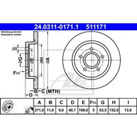 Bremsscheibe 'PowerDisc' | ATE (24.0311-0171.1)