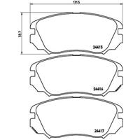 Remblokkenset, schijfrem BREMBO, u.a. für Opel, Vauxhall, Saab, Chevrolet, Bentley, Buick