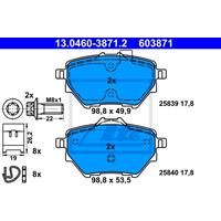 Remblokkenset, schijfrem ATE, u.a. für Toyota, Citroën, Opel, Peugeot, DS, Vauxhall