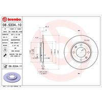 Bremsscheibe 'COATED DISC LINE' | BREMBO (08.5334.11)