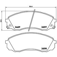 Remblokkenset, schijfrem BREMBO, u.a. für KIA, Hyundai