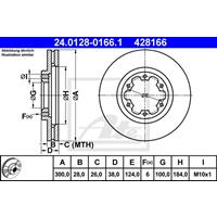 Bremsscheibe | ATE (24.0128-0166.1)