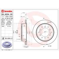 Remschijf COATED DISC LINE BREMBO, Remschijftype: Binnen geventileerd, u.a. für Toyota