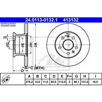 Bremsscheibe | ATE (24.0113-0132.1)