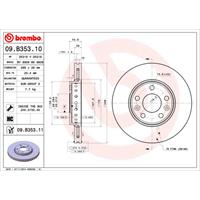 2 Remschijven Brembo 09.b353.10