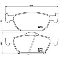 Remblokkenset, schijfrem BREMBO, u.a. für Honda