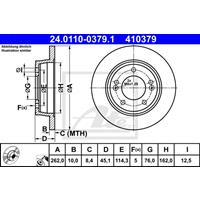 Bremsscheibe | ATE (24.0110-0379.1)