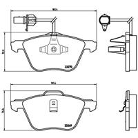 Remblokkenset, schijfrem BREMBO, u.a. für Ford, VW, Seat