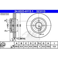 Bremsscheibe 'PowerDisc' | ATE (24.0323-0113.1)