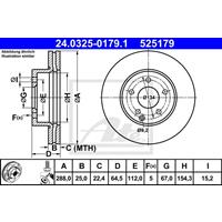 Bremsscheibe 'PowerDisc' | ATE (24.0325-0179.1)