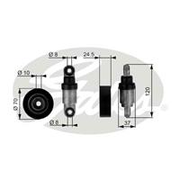 Spannrolle, Keilrippenriemen Gates T38244