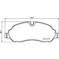 Remblokkenset, schijfrem BREMBO, u.a. für Ford