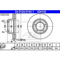 Bremsscheibe Vorderachse ATE 24.0124-0143.1