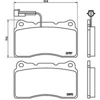 Remblokkenset, schijfrem BREMBO, u.a. für Alfa Romeo, Maserati, Lancia